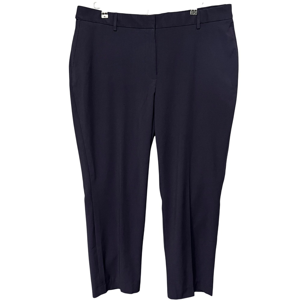 Navy Blue Women's Curvy Fit Cropped Dress Capri Pants Size‎ 16 Expandable Waist